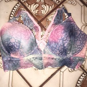 Pink lace bralette
